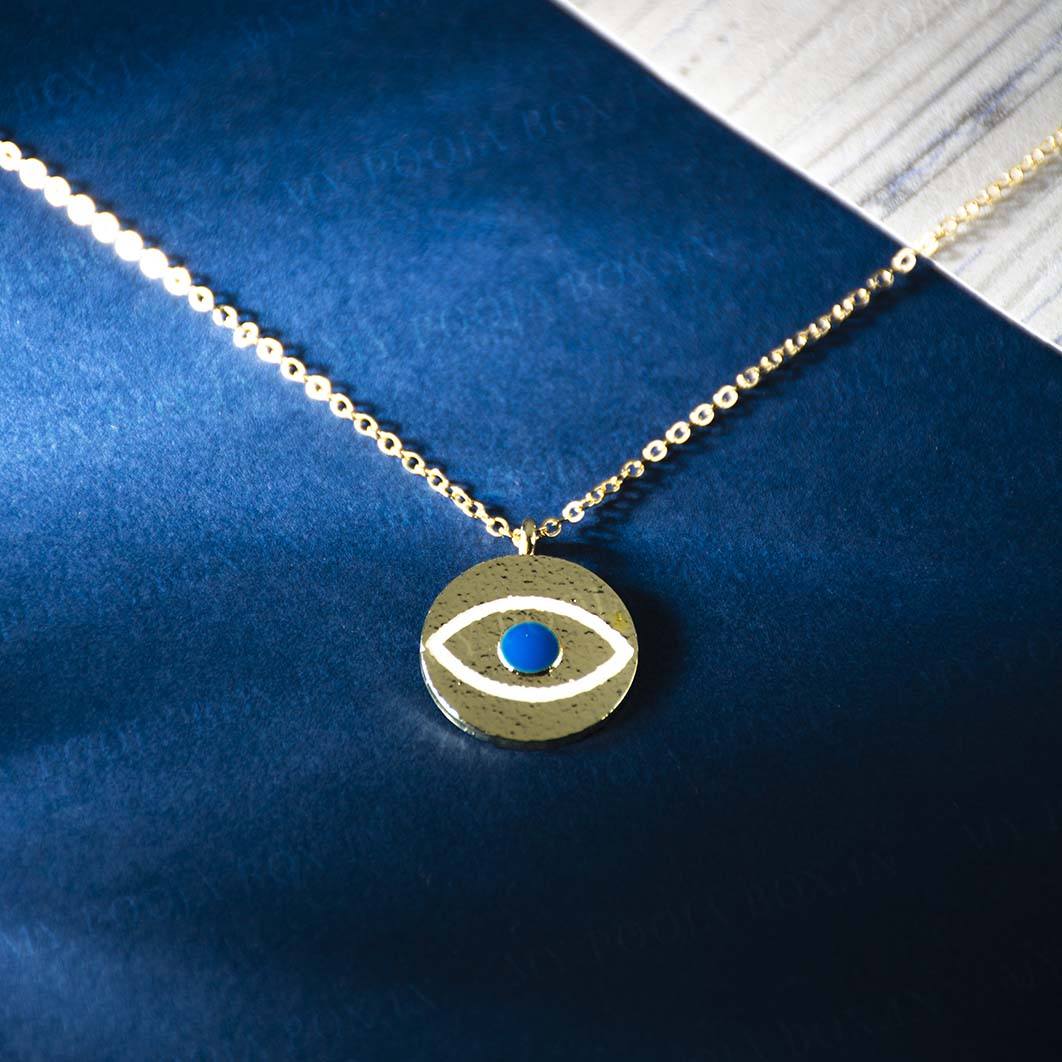 Evil Eye Pendant Necklace for Wealth
