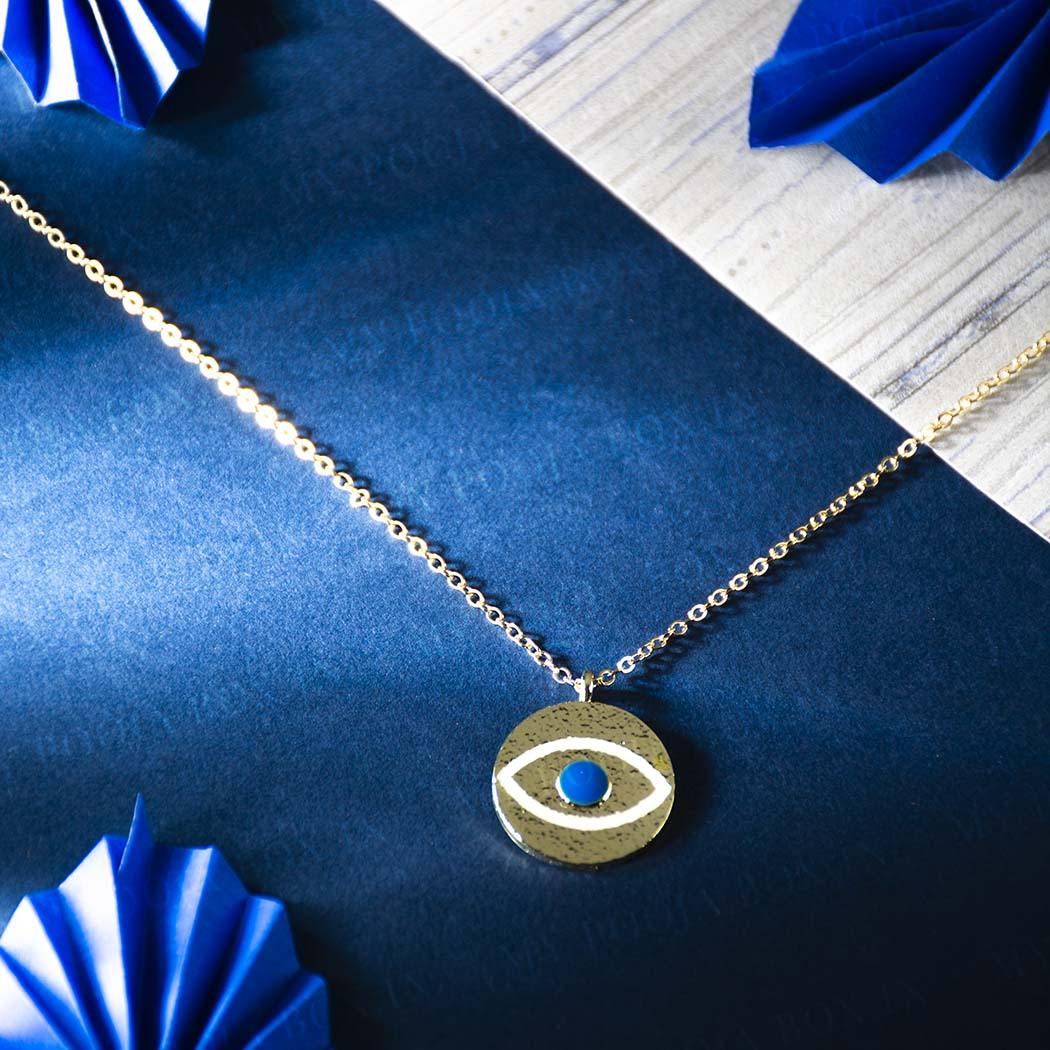 Evil Eye Pendant Necklace for Wealth