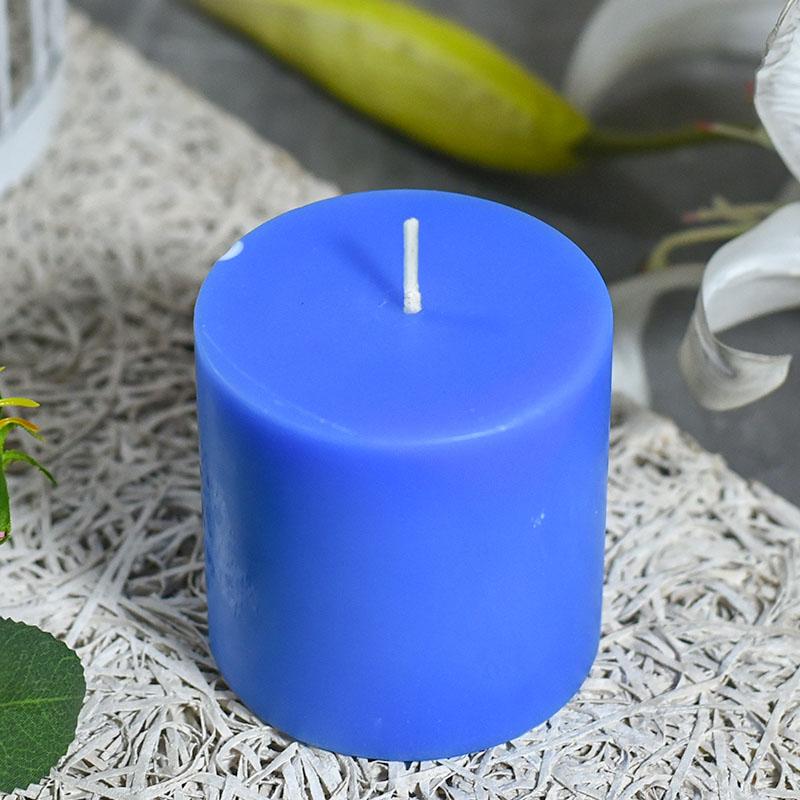 Basic Blue Pillar Candle