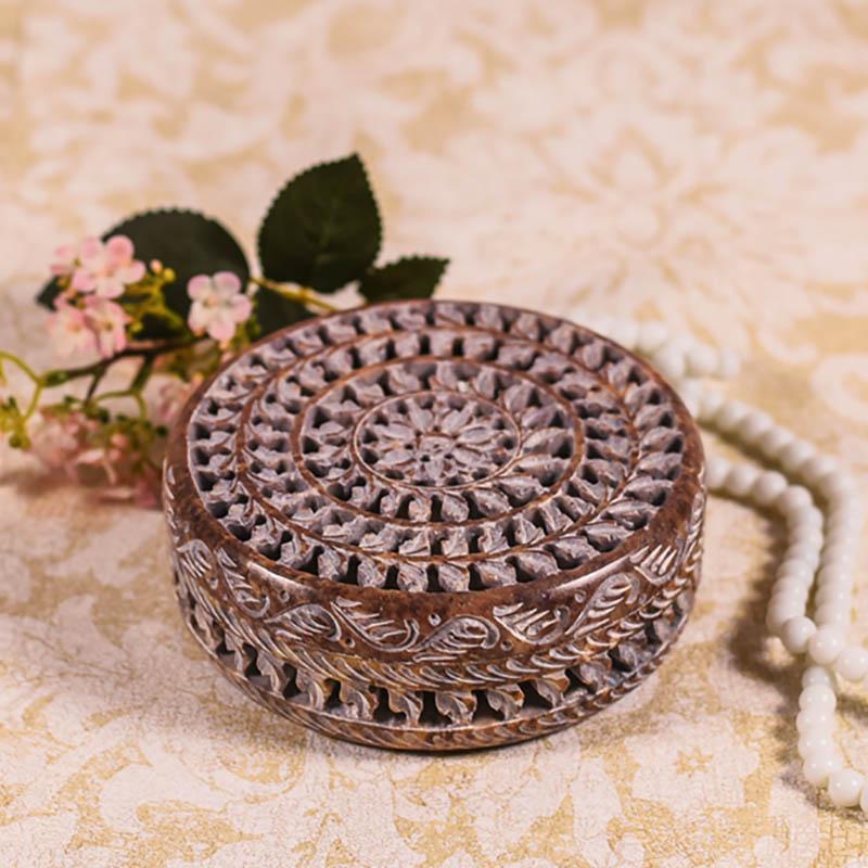 Antique Marble Potpourri Box