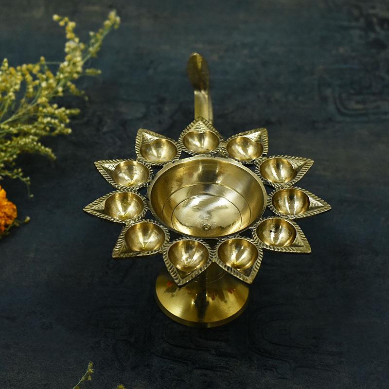 Antique Panchaarti Brass Diya