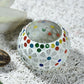 Colorful Floral Polka Dots Mosaic Glass T-light Candle Holder
