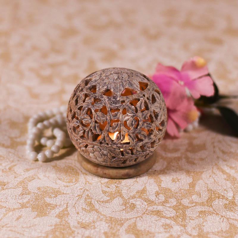 Round Shaped Marble Candle Holder