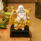 Feng Shui Laughing Buddha On Black Stand