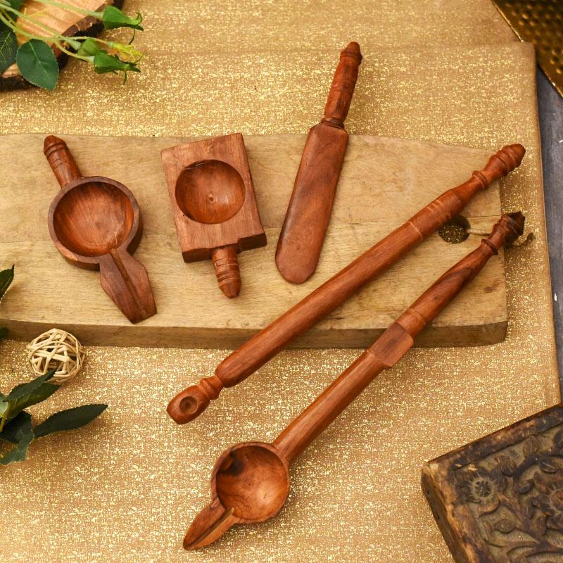 Handmade Sruva/Wooden Spoon Set for Yagna