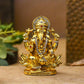 Golden Lord Ganesha Statue On Lotus