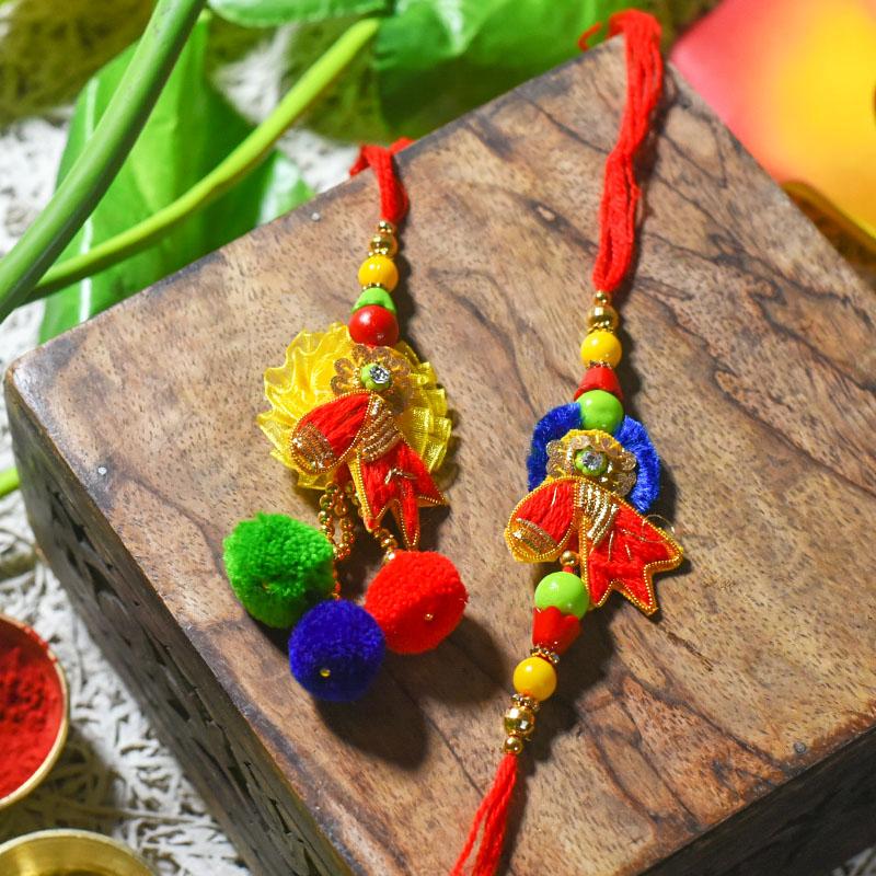 Fancy Bhaiya Bhabi Rakhi (Set of 2)