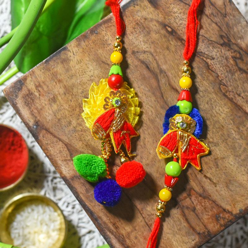 Fancy Bhaiya Bhabi Rakhi (Set of 2)