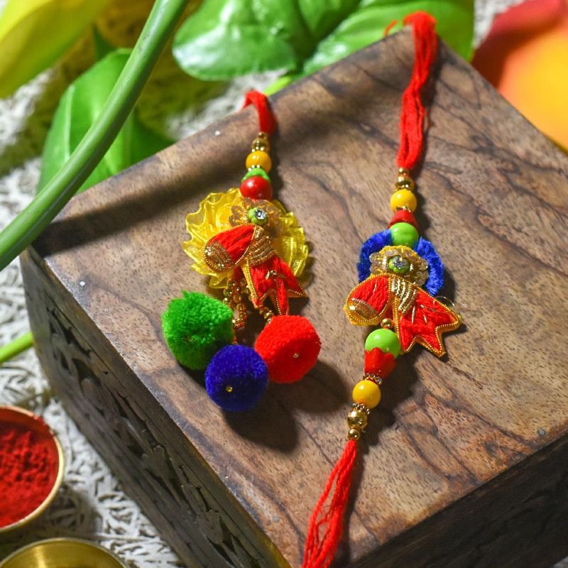 Fancy Bhaiya Bhabi Rakhi (Set of 2)