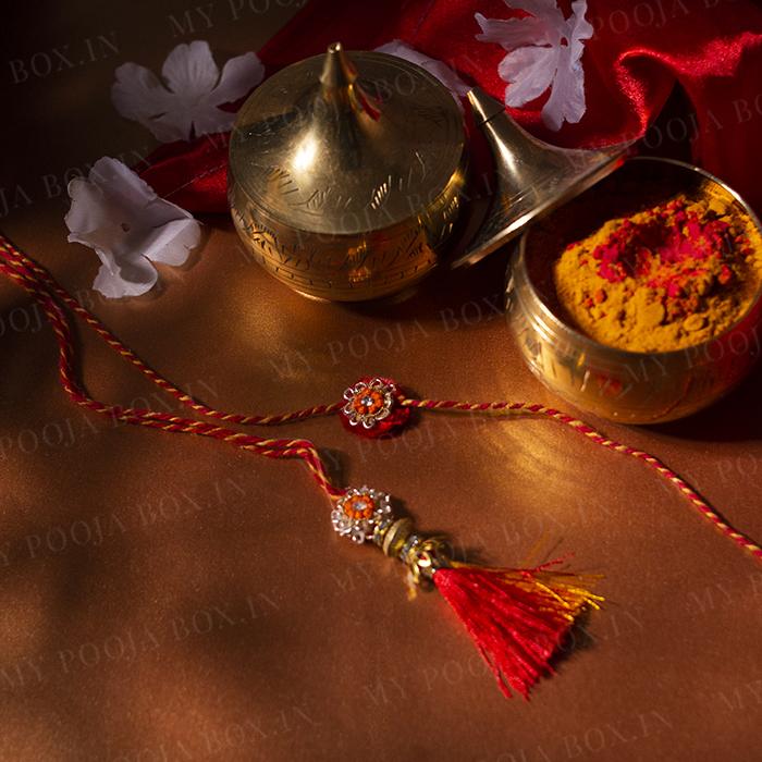 Auspicious Bhaiya Bhabhi Rakhi