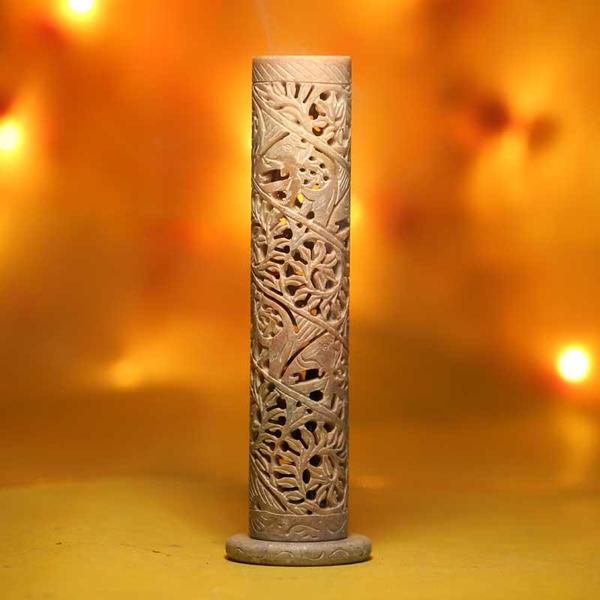 Handcrafted Multipurpose Marble Incense Holder with Exquisite Artwork