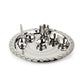 Silver Stainless Steel Pooja Thali Large (Set of 7)