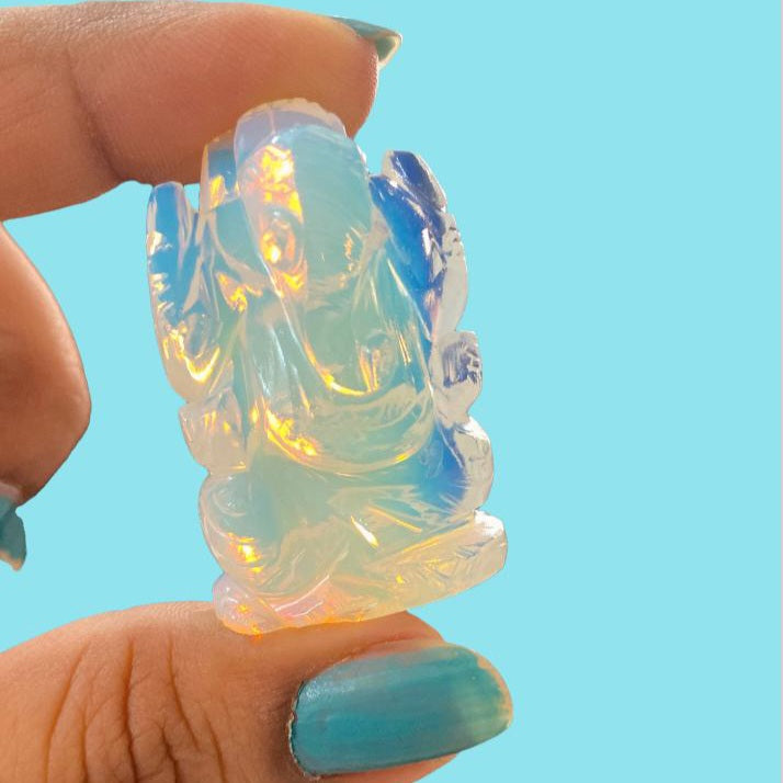 Opal Crystal Ganesha Showpiece