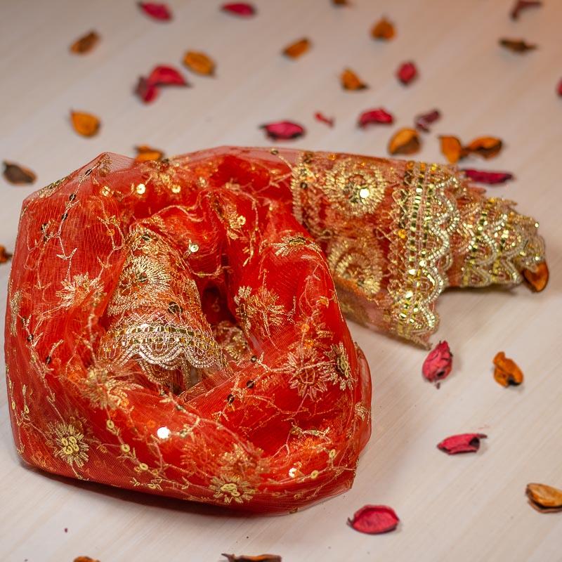 Red Gold Chunri