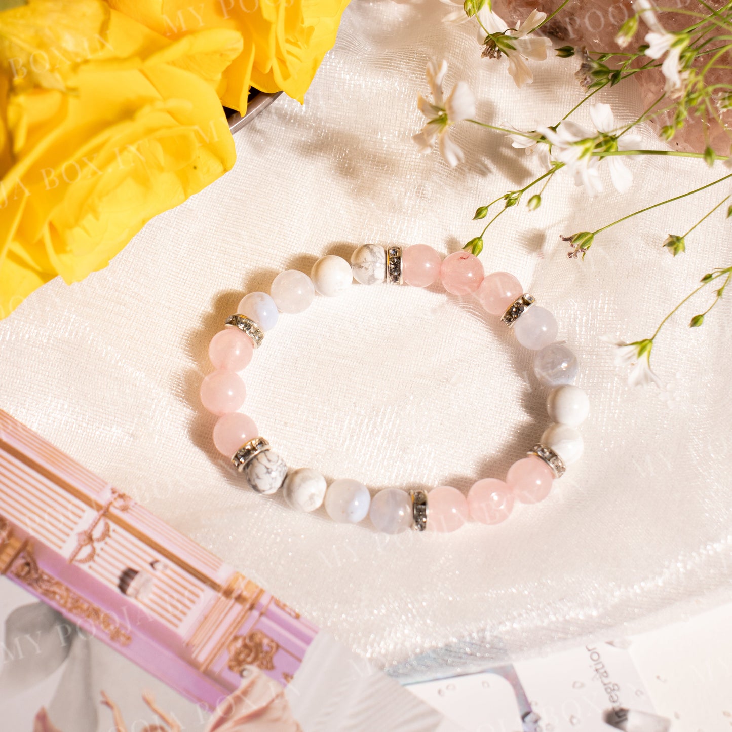 Crystal bracelet - love - Treat me Treasure me