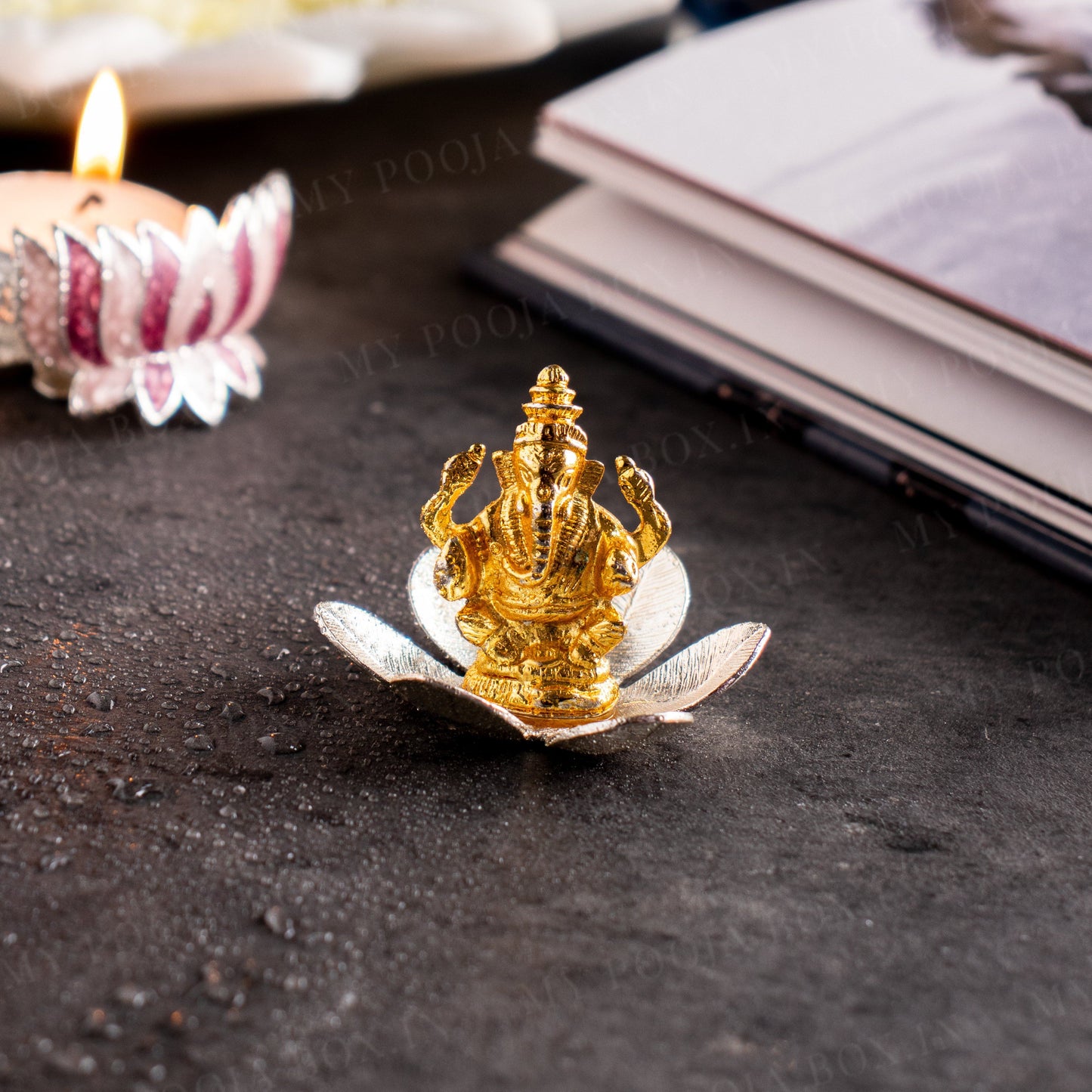 Stunning Ganesha on Lotus Platter