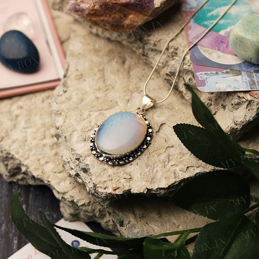 Opal Moon Necklace, Celestial Necklace, Gold Filled Necklace, Moon Jewelry,  Girlfriend Gift, Gifts for Her, Galaxy Necklace, Opal Jewelry - Etsy