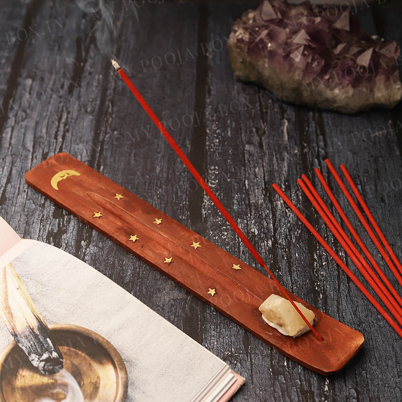 Howlite Wooden Incense Stand