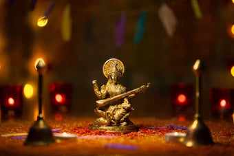 Handcrafted Mata Saraswati Brass Idol