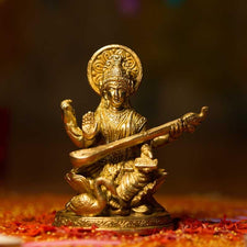Handcrafted Mata Saraswati Brass Idol