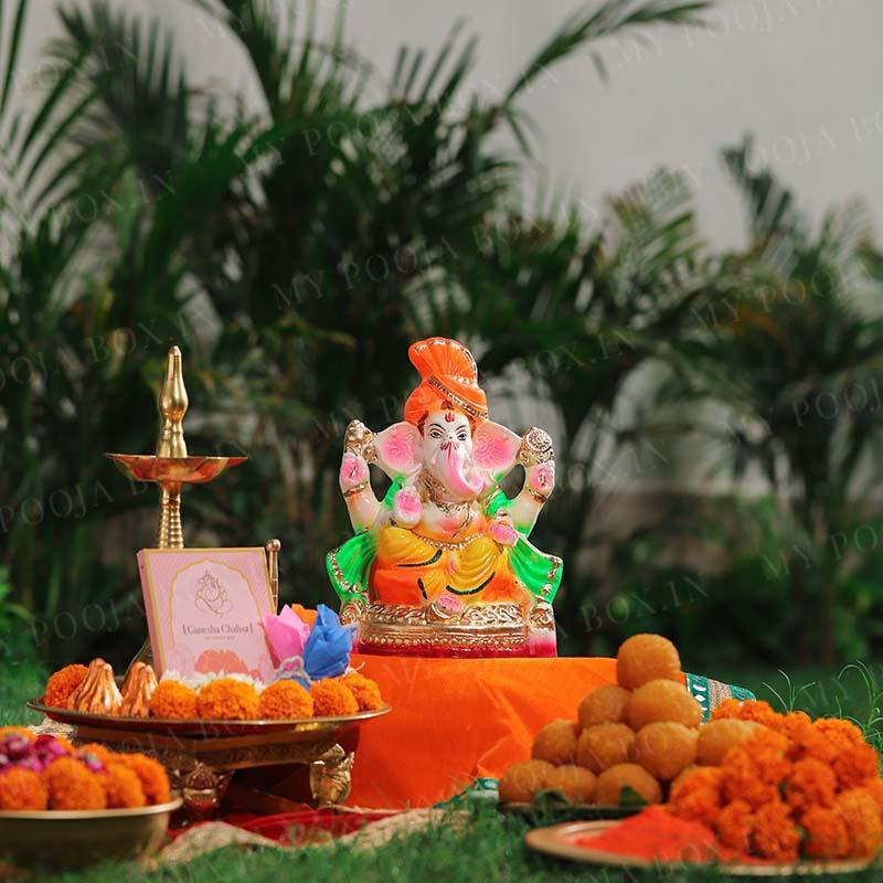 10INCH Sarvapujya Eco-Friendly Ganpati | Plant-A-Ganesha