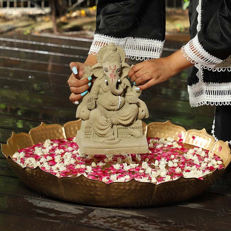 10INCH Lalbaugcha Raja Eco-Friendly Ganpati | Plant-A-Ganesha