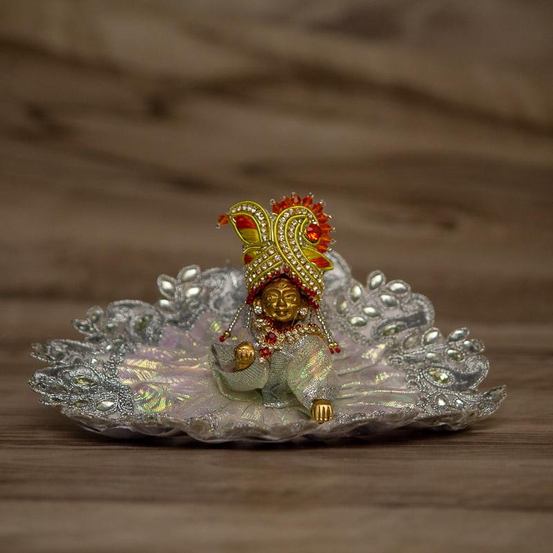 Silver Laddu Gopal Dress