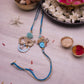 Pastel Blue Bhaiya Bhabhi Rakhi