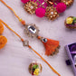 Tassel Orange Bhaiya Bhabhi Rakhi