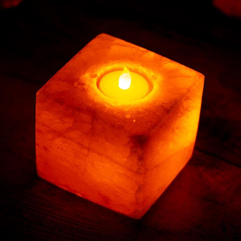 Himalayan Pink Salt Crafted Cube Tlight