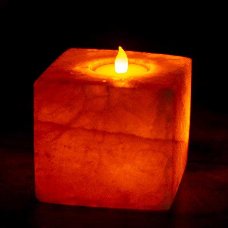 Himalayan Pink Salt Crafted Cube Tlight