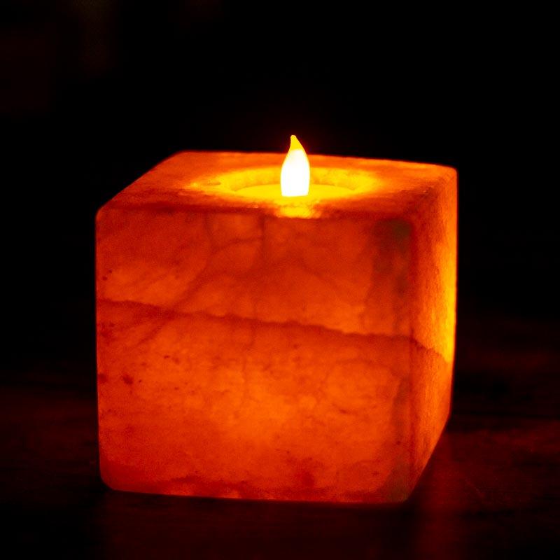 Himalayan Pink Salt Crafted Cube Tlight