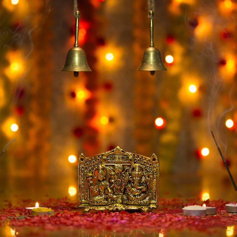 Antique Gold Laxmi Ganesh Showpiece for Decor