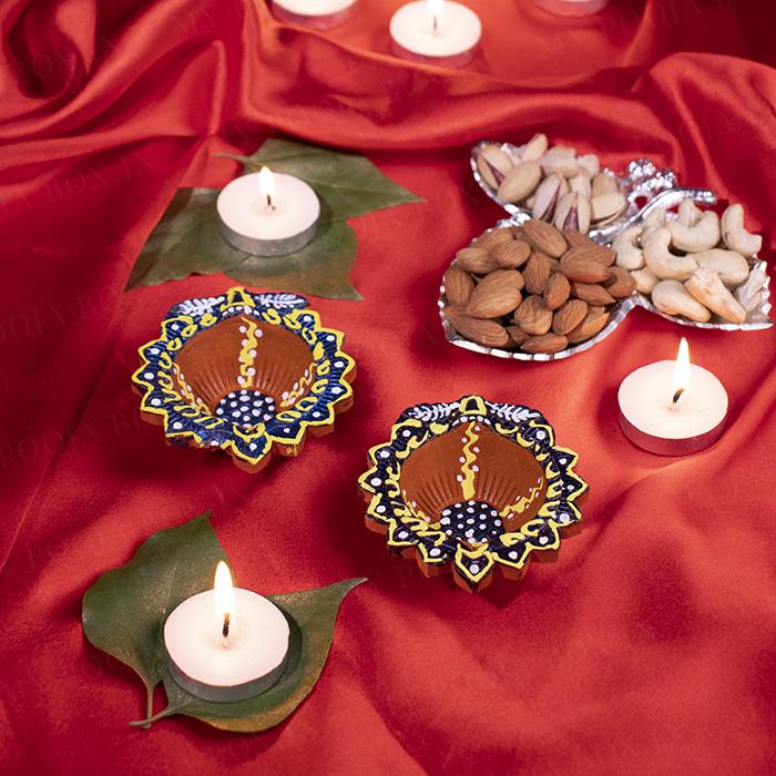 Sunflower Diya (Set of 2)