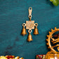 Antique Brass 3 Bells Door/Wall Hanging with Engraved Sun God