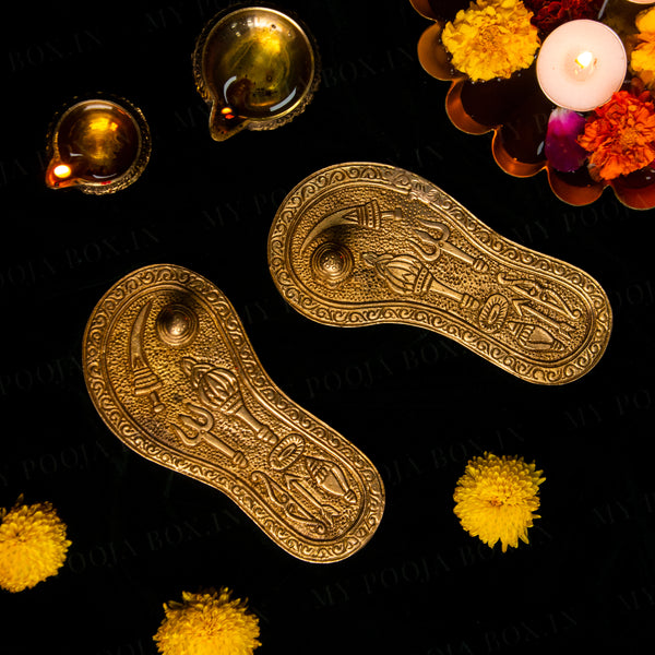 Traditional Brass Charan Paduka