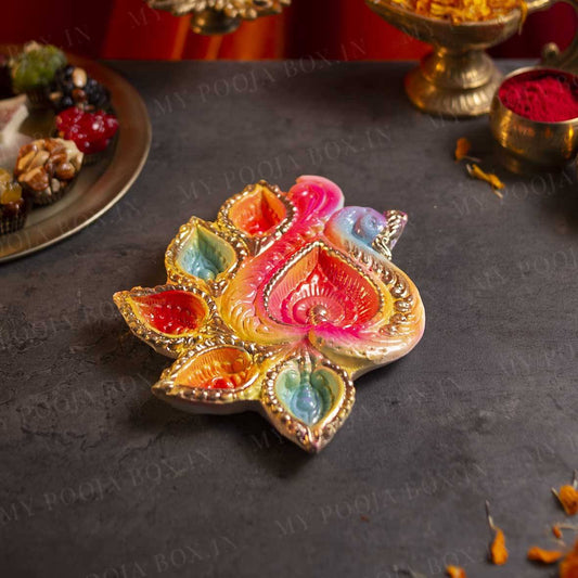 8 Eco Friendly Peacock Panch Jyot Diya