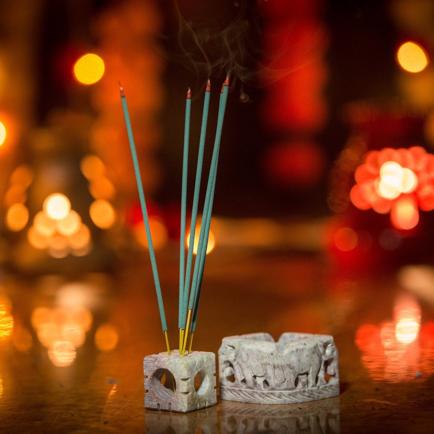 Marvellous Multipurpose Incense Stick Holder with Elephant Carving