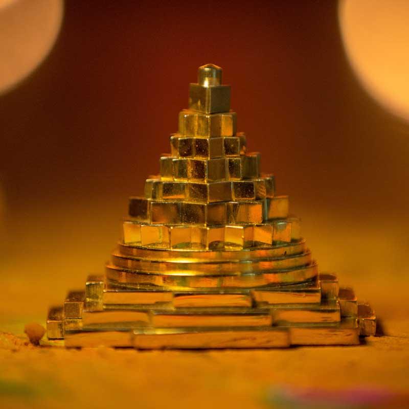 Brass Shri Meru Yantra for Prosperity and Success