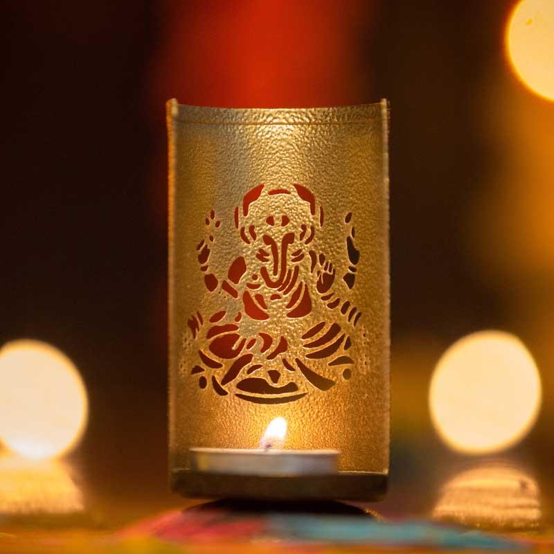 Ganesha Shadow Casting Candleholder