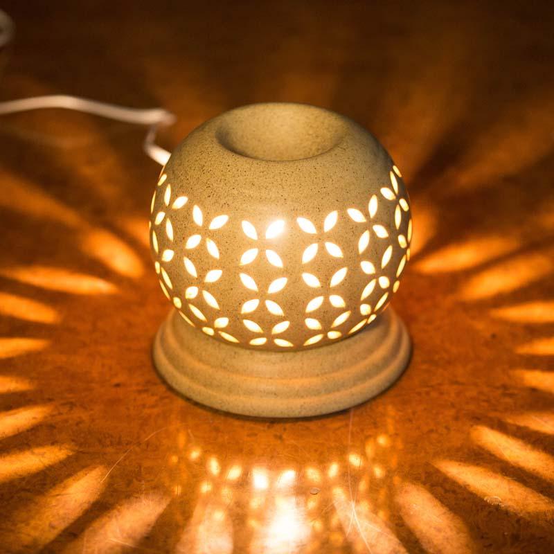 Eye-catching Brown Ceramic Round Aroma Diffuser