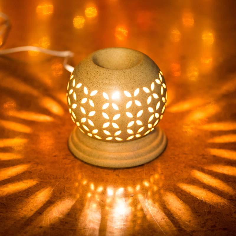 Eye-catching Brown Ceramic Round Aroma Diffuser