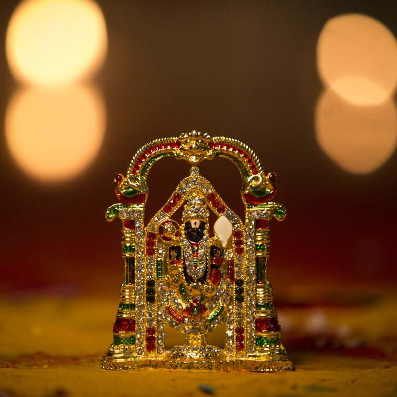 Colorful Tirupati Balaji Lord Venkateswara Idol