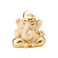 24 K Gold Foil Pearl White Ganesha