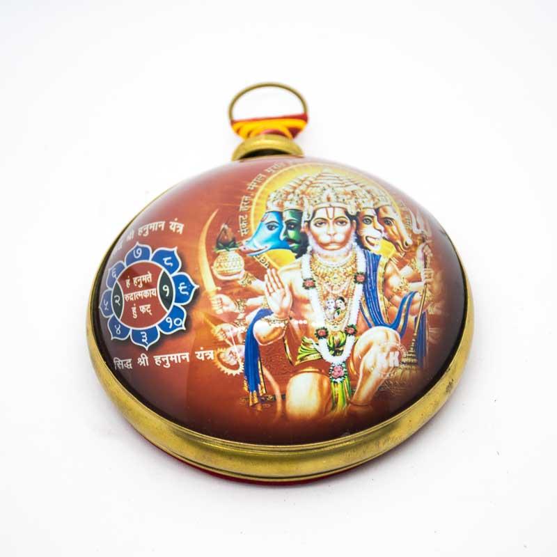 Sidh Shri Panchmukhi Hanuman Yantra Glass Brass Hanging