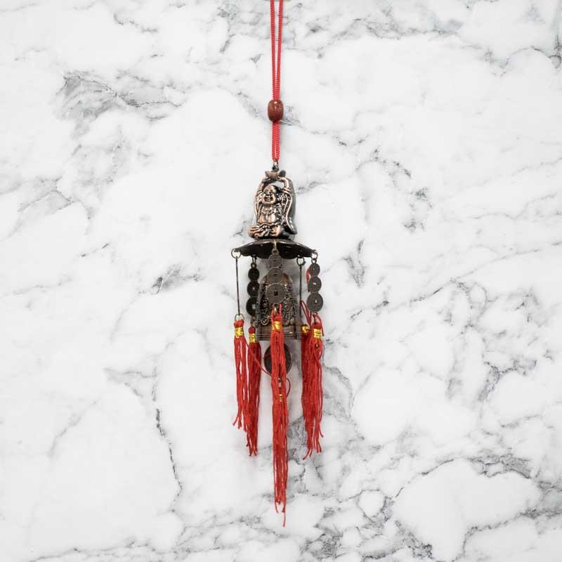 Feng Shui Traditional Dragon Bell Coins Laughing Buddha Wind Chime