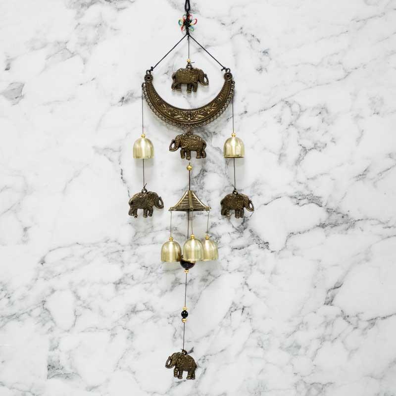 Feng Shui Elephant Metal Bells Wind Chime for Good Luck