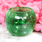 Green Crackled Matki Candle Holder