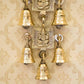 Antique Brass Door/Wall Hanging 7 Bells with Engraved Ganesh (Golden Color)