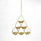 Hanging Golden 3 Tier T-light Holder